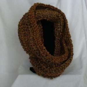 Crochet Infinity Scarf Earth Tone