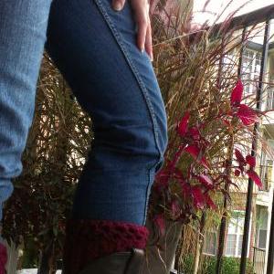 Crochet Boot Cuff Leg Warmer Cream/ivory