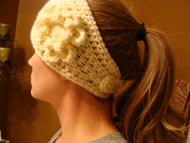 Crochet Head Warmer Cream Do Bop Diva